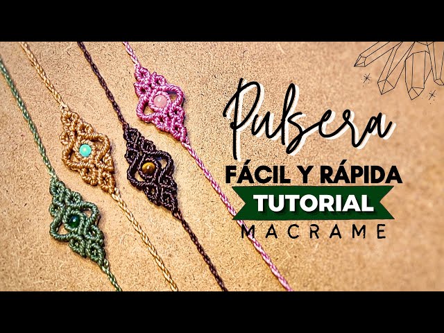🔮 EASY Macrame bracelet with NATURAL STONE #51 | DIY Macrame step by step tutorial | Boho Bracelet