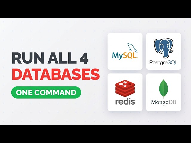 Run MySQL, PostgreSQL, Redis and MongoDB in Docker — One Command Tutorial (2026)