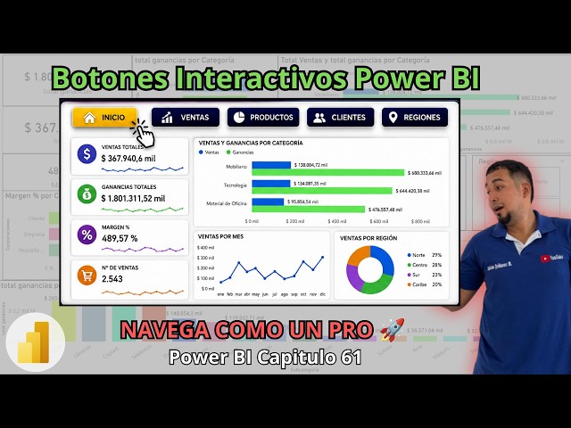 Cómo Crear Botones de Navegación Interactivos en Power BI | Cap 61 #sepamosexcel #powerbi #excel