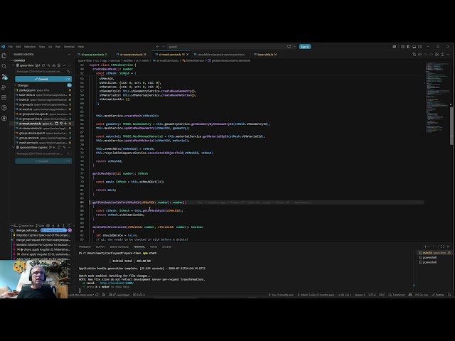 ThreeJS and Angular Space And Time Application Video 544: Group Refactor 006