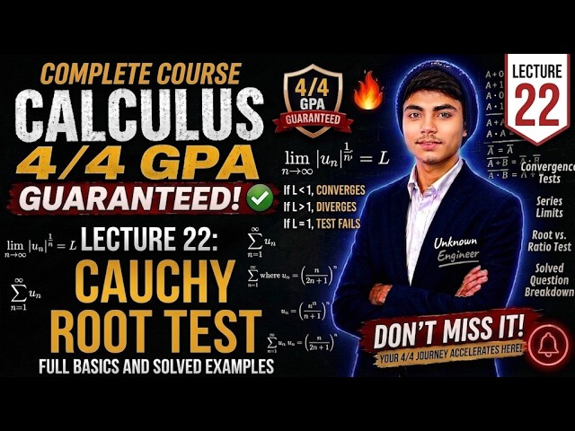Cauchy Root Test Finally Made EASY! 😳 | Full Concept + Solved Questions | Calculus 22