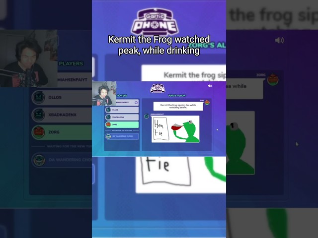 Kermit the Frog watched peak, while drinking