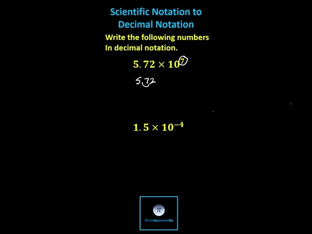 Converting Scientific Notation to Decimal Notation
