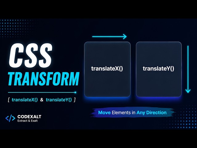 translateX() and translateY() | HTML & CSS Tutorial for Beginner