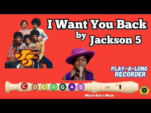 I WANT YOU BACK | The Jackson Five | Recorder Level 1 | Notes G A B