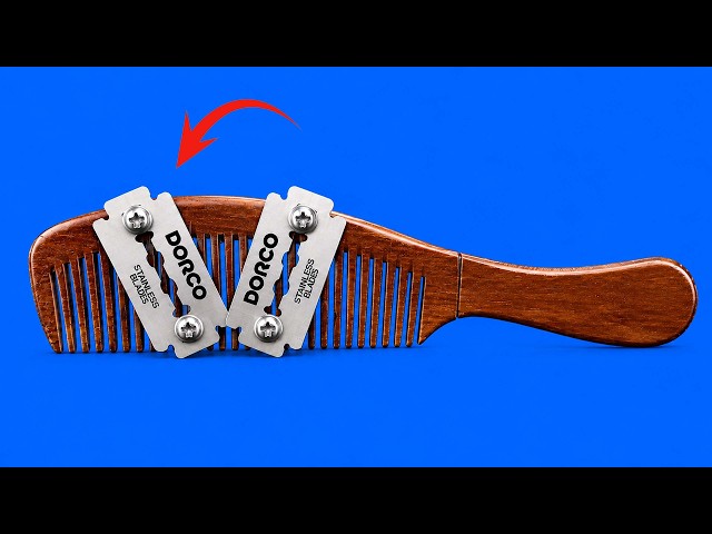 Nobody Knows This Amazing Secret! Attach a Razor Blade to a Hair Comb and See What Happens!
