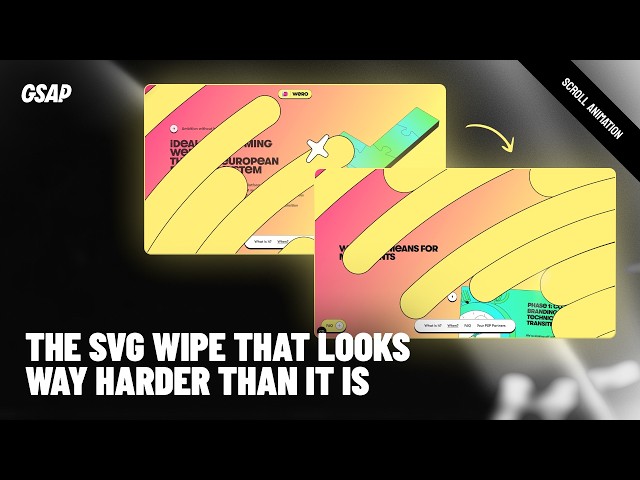 A GSAP Scroll Animation Where SVG Noodles Crawl Across, Swap the Content, and Politely Leave