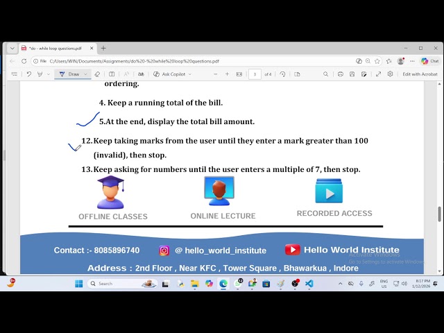 do while loop in c language