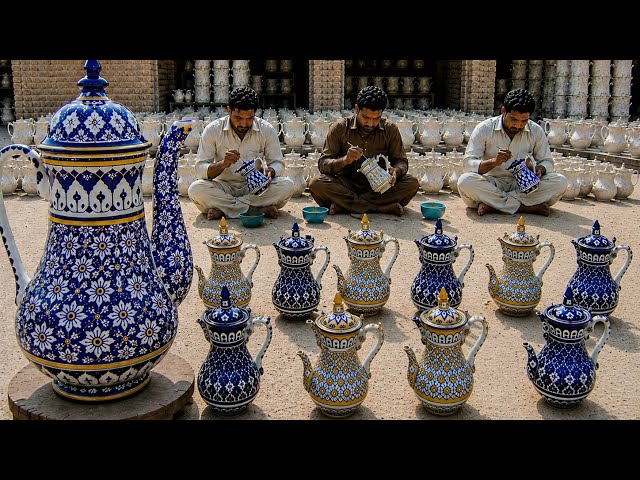 Most Incredible Process Of Making Traditional Ceramic Teapot Making in Pakistani Factory 