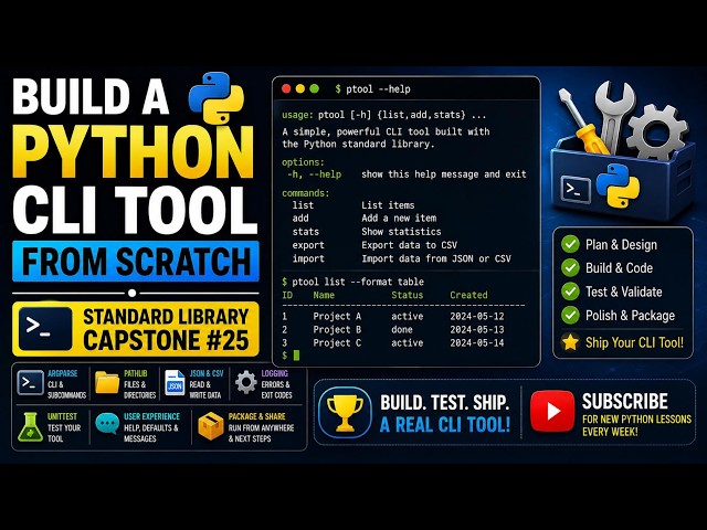 Build a Python CLI Tool from Scratch | Standard Library Capstone #25