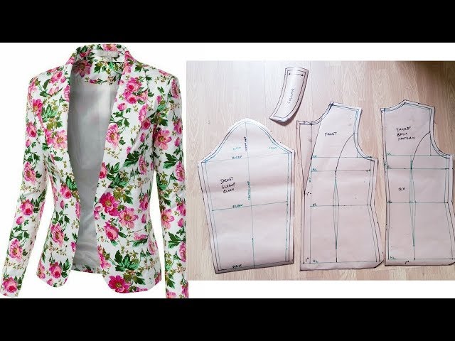 How to draft Women's Jacket/ Blazer | Notched-Collar Jacket | Pattern drafting