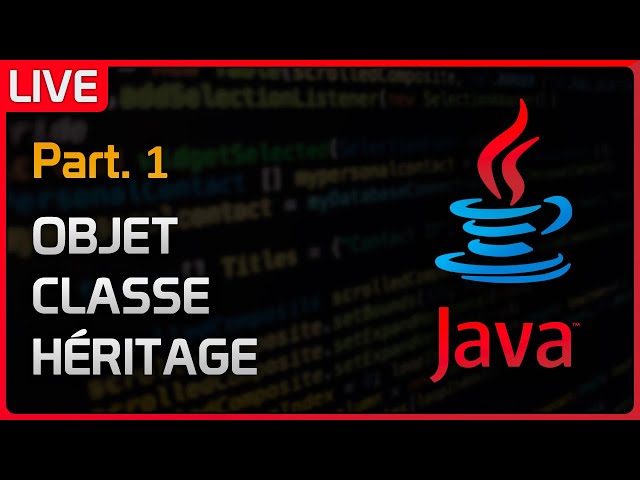 🔴 LIVE - Formation Java - #1 - Objet, Classe, Héritage, Variable Primitive et Référence