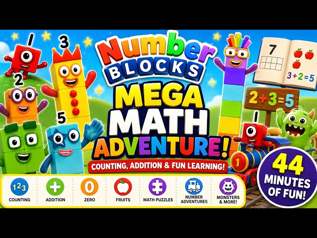 🔢 Numberblocks Mega Math Adventure! 🌈 | Counting, Addition & Fun Learning for Kids
