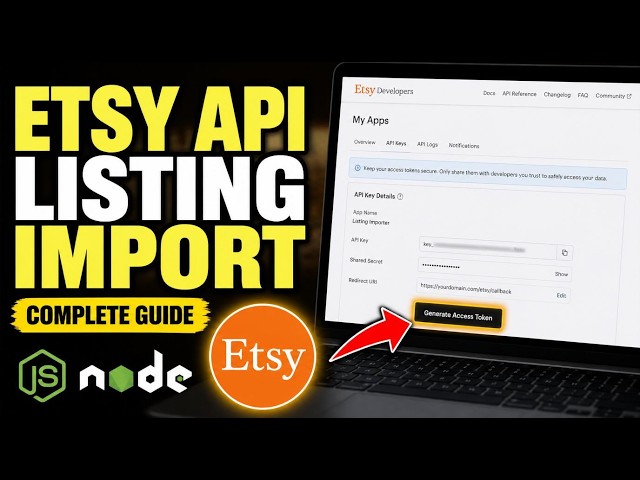 How to connect Etsy API for listing imports using Node - Complete Guide