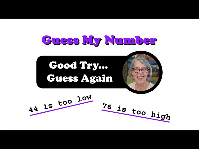 TG9.1 Guess My Number: Comparing Numbers