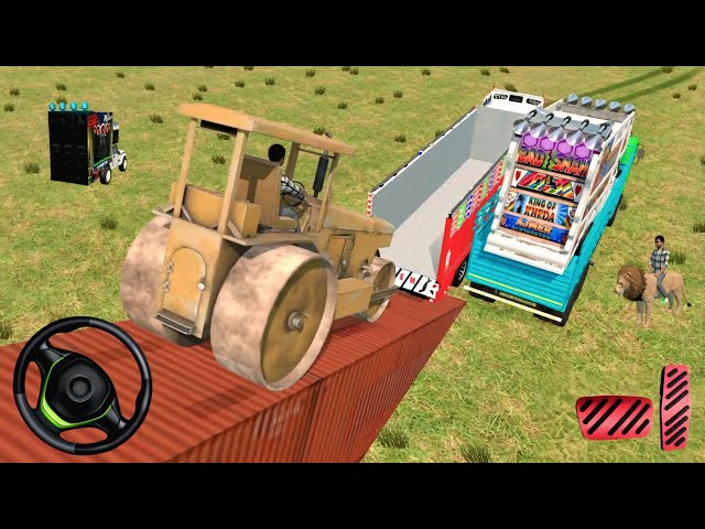 New Modified 🔥 Rajasthan DJ Setup 🤯 & Road Roller Loading on Truck! | Epic Gaming #truck #dj #games 