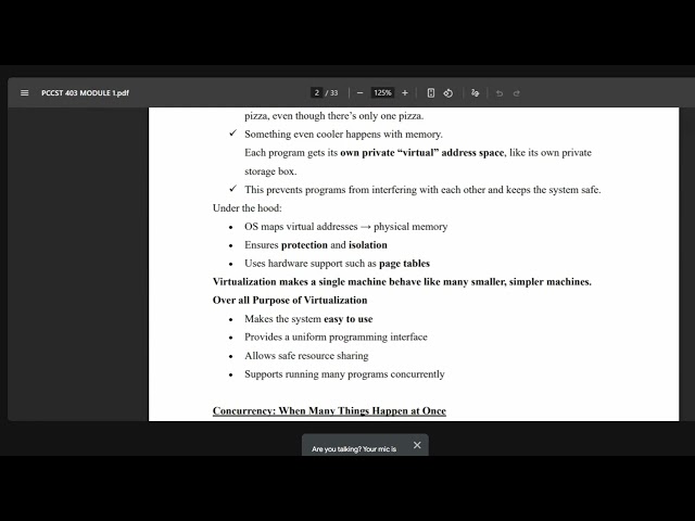 operating system ||class 1||  Module 1||15/12/2025