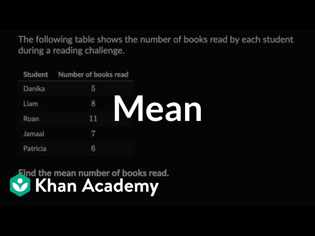 Mean | Data sets and distribution | 6th grade math (Illustrative Math-aligned) | Khan Academy