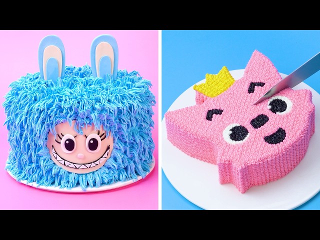 Super Cute Labubu & Pink Fong Cake Designs | How to Make Amazing Character Cakes