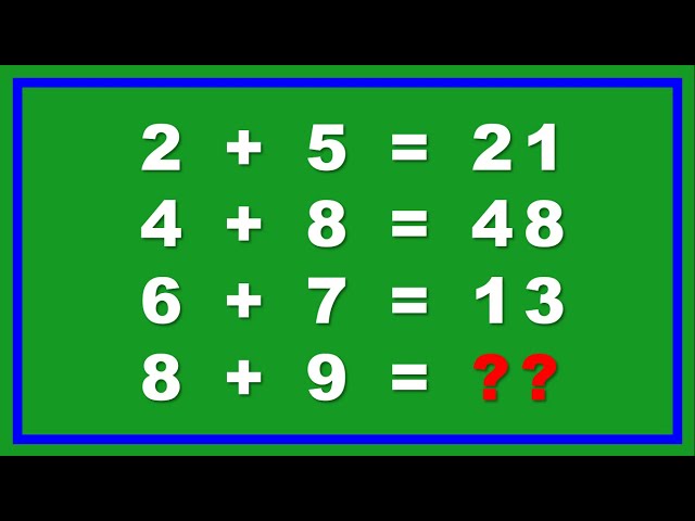 Math Puzzles With Answers Only Genius Can Answer Part 7