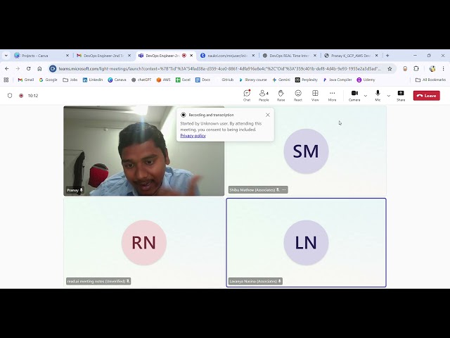 DevOps Engineer 2nd Technical Round #realtime #client #pranaykadari #devops #cloud #kubernetes #aws