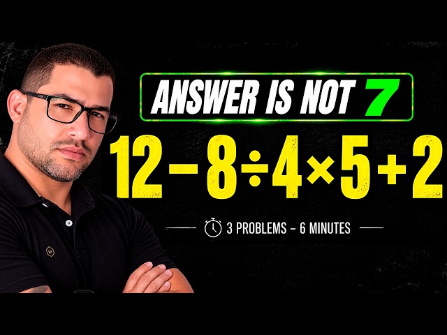 Only 1 in 5 Gets All Three | Math Warm-Up #4 — 3 Order of Operations Problems