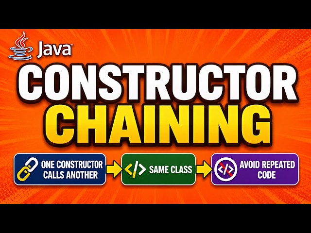 Constructor Chaining in Java | this() Constructor Call Explained with Examples | Core Java