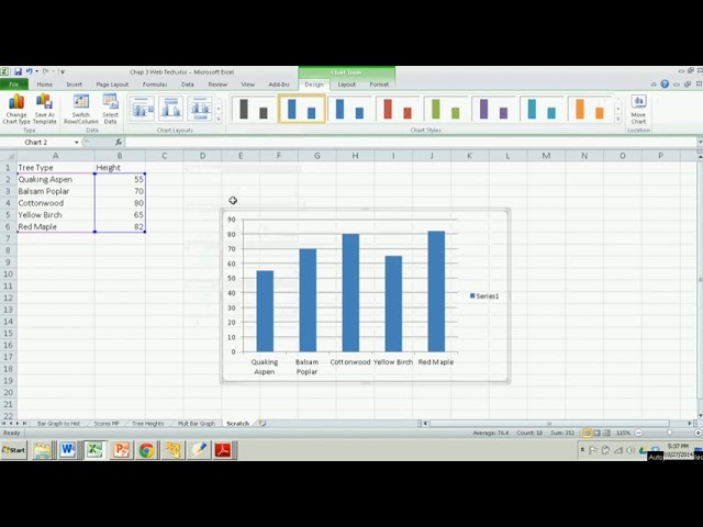 CA Class-8 Practical-5 Make a chart in MS EXCEL