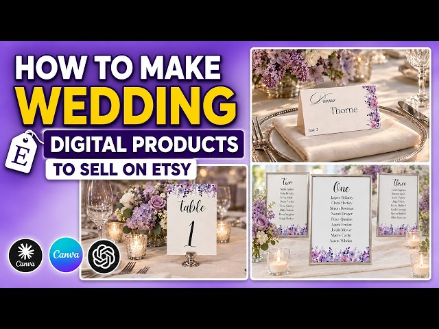 How to Make Passive Income Selling Wedding Products on Etsy (Canva Tutorial)
