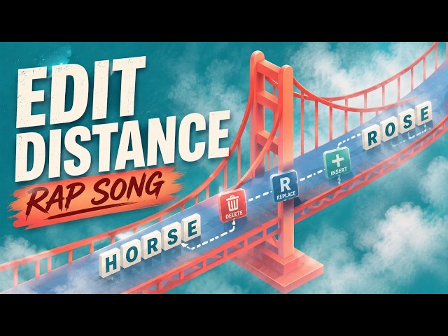 Insert, Delete, Replace" | Edit Distance (LeetCode 72) Rap Song 🎤