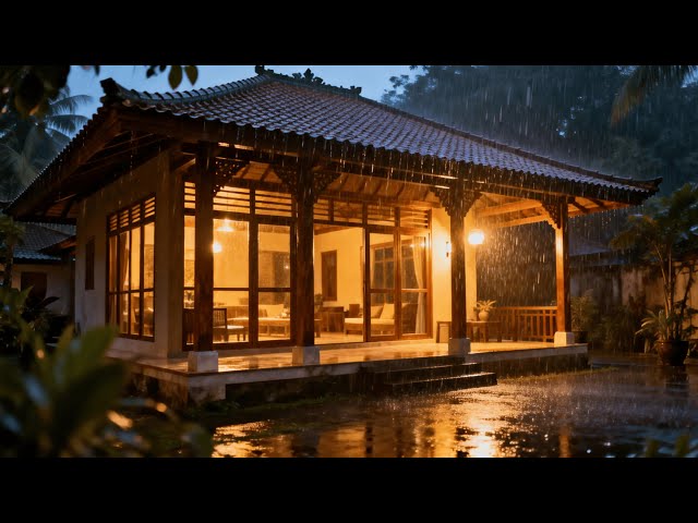 Rain Thunder Sounds for Sleeping - Heavy Rain On Tin Roof ASMR for Calm Mind & Easy Sleep