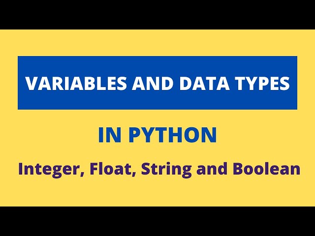 Variables and data types in python