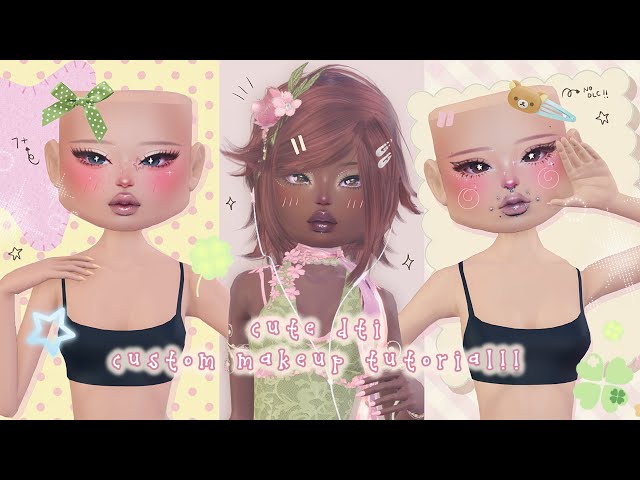 ˖᯽ ݁˖7 tutoriales de maquillaje personalizado cute para dti 🌱(SIN DLC)ᨳ𐔌՞҂ ˕ ֊՞𐦯ᜊ