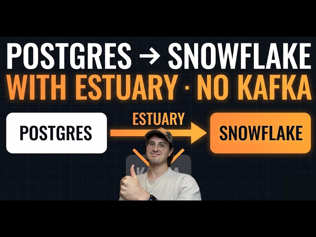Postgres to Snowflake in Seconds with Estuary (No Kafka)