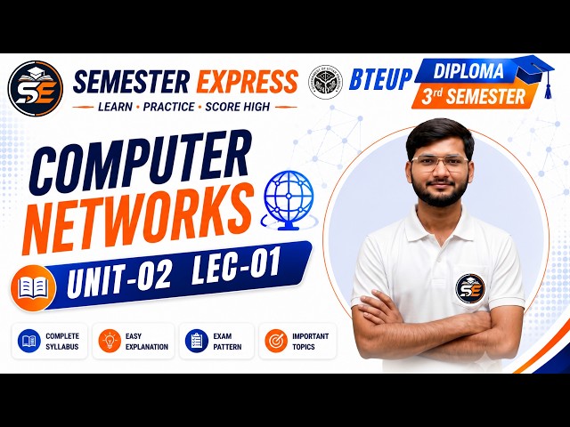 🔴 LIVE | Computer Network Unit 2 Lecture 1 | Data Communications | BTEUP Diploma 3rd Semester