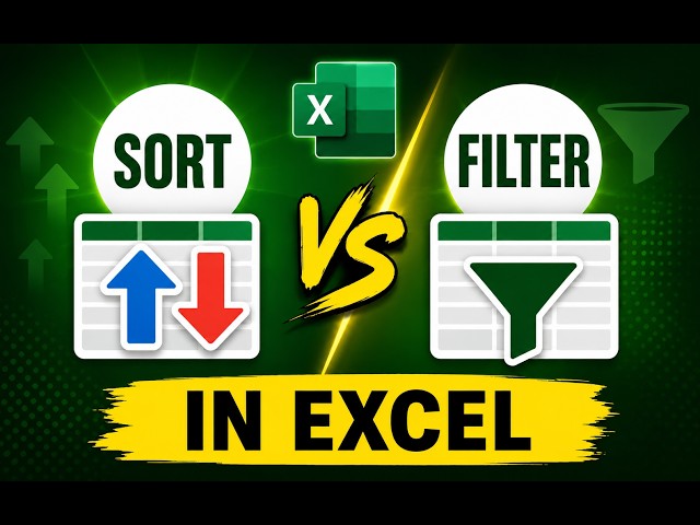Stop Scrolling! Sort & Filter Excel Data in Seconds #xcelin #excel #exceltips