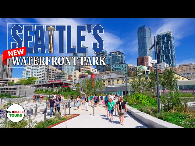 Seattle Waterfront Ultimate Walking Tour 🇺🇸 New Overlook Walk & Pike Place | 4K60fps