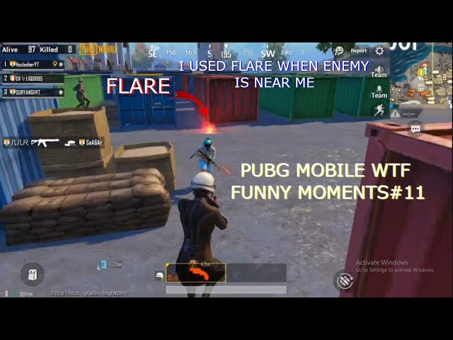 I USED FLARE GUN WHEN ENEMY IS NEAR ME ||PUBG MOBILE WTF FUNNY MOMENTS#11 || HS CLASHER || PUBG