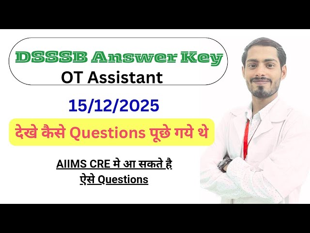 DSSSB Answer Key Live