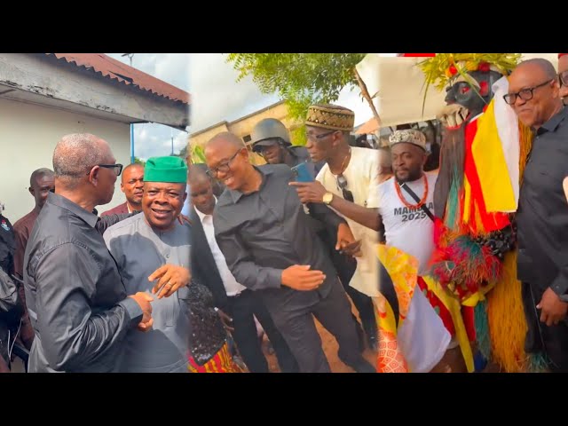 Peter Obi & former Governor of Imo State, Emeka Ihedioha, in Imo State As He Was Welcome By Dancer's