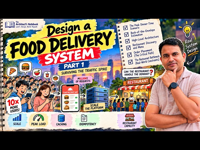 Design a Food Delivery System at Scale | Peak Dinner-Time Traffic — Part 1