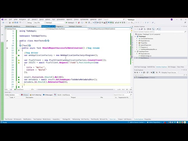 Outside-In TDD part 1 - Highest level tests (mostly faking it)