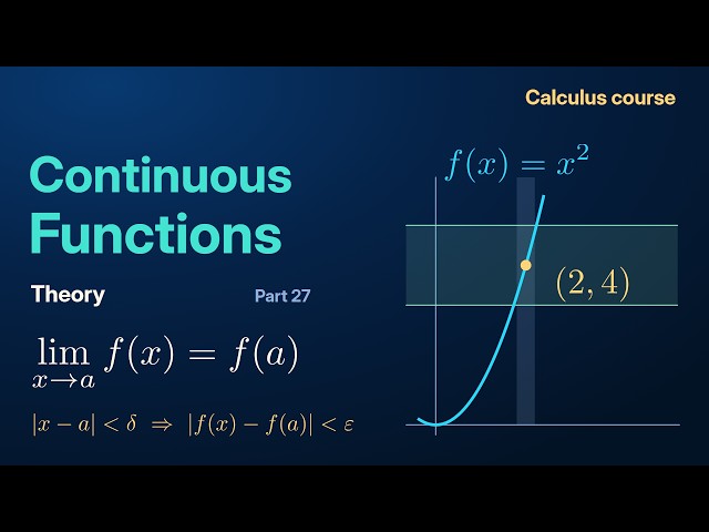 Continuous Functions | Calculus Course: Theory Part 27