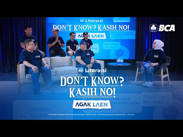 myBCA Literaksi Don't Know? Kasih No! Agak Laen