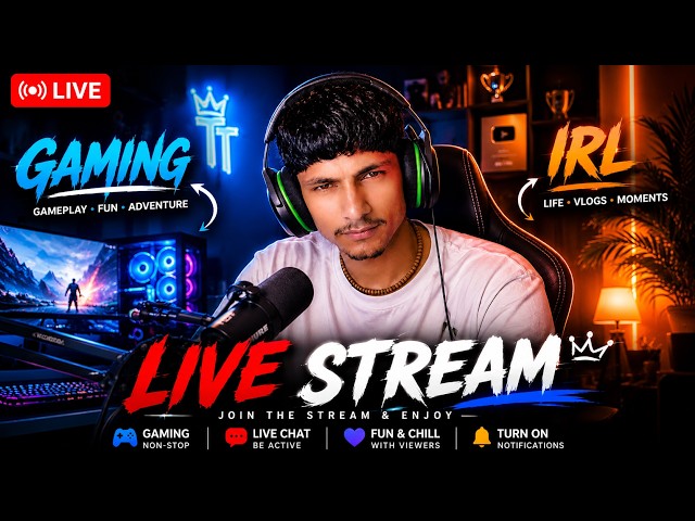 🔴 LIVE GAMING + IRL BGMI PUBG MINCRAFT FREEFIRE