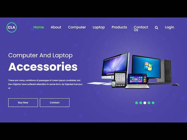 How to make creative Responsive website using html css javascript bootstrap || computer accessories