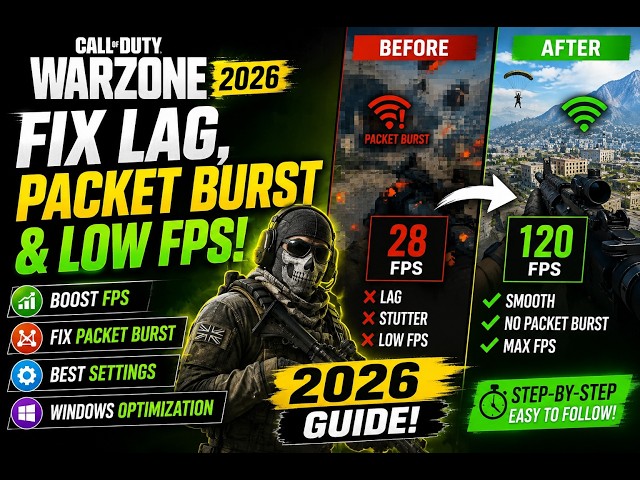 How To Fix Warzone Lag & Packet Burst (Increase FPS FAST 2026)