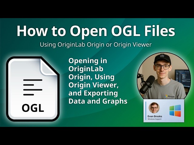 How to Open OGL Files (Origin Graph Data)