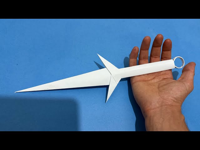 DIY Paper Kunai ⚡ How to Make a Realistic Paper Kunai | Easy Origami Ninja Weapon