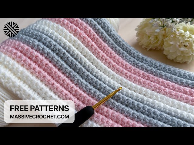 1 ROW REP!⚡️SUPER EASY Crochet Pattern for Beginners! Crochet Stitch for Baby Blanket, Bag & Scarf